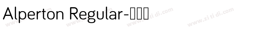 Alperton Regular字体转换